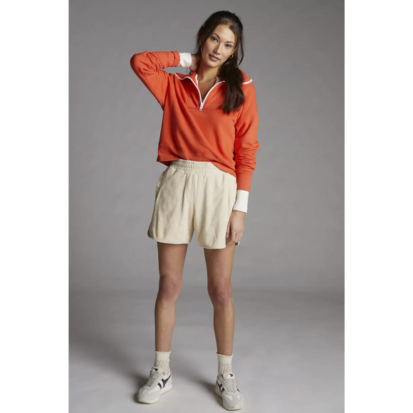 NEW Anthropologie Sundry Red Quarter-Zip Pullover - Size 2 (medium) - Picture 4 of 8